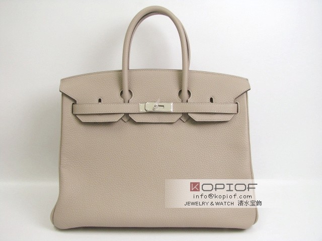 エルメス バーキン35 トリヨンクレマンス トゥルティールグレー her405